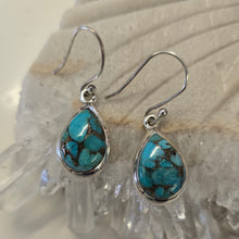Load image into Gallery viewer, Mojave Turquoise Sterling Silver Ear-rings