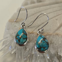 Load image into Gallery viewer, Mojave Turquoise Sterling Silver Ear-rings