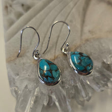Load image into Gallery viewer, Mojave Turquoise Sterling Silver Ear-rings