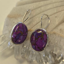 Load image into Gallery viewer, Purple Mojave Turquoise Sterling Silver Ear-rings