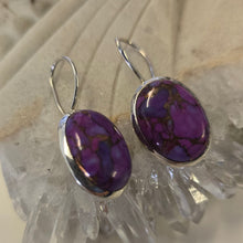 Load image into Gallery viewer, Purple Mojave Turquoise Sterling Silver Ear-rings