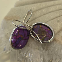 Load image into Gallery viewer, Purple Mojave Turquoise Sterling Silver Ear-rings