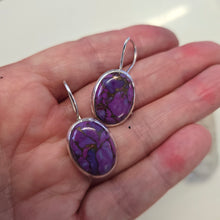 Load image into Gallery viewer, Purple Mojave Turquoise Sterling Silver Ear-rings