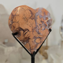 Load image into Gallery viewer, Pink Agate Heart with Stand