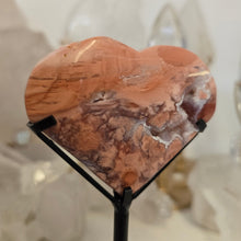 Load image into Gallery viewer, Pink Agate Heart with Stand