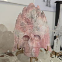 Load image into Gallery viewer, Pink Opal Indian Skull