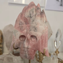 Load image into Gallery viewer, Pink Opal Indian Skull