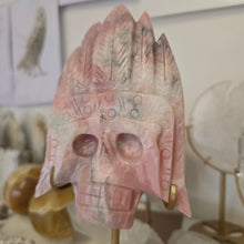 Load image into Gallery viewer, Pink Opal Indian Skull