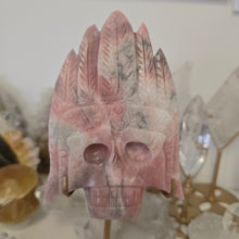 Load image into Gallery viewer, Pink Opal Indian Skull