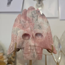 Load image into Gallery viewer, Pink Opal Indian Skull