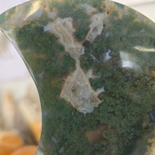 Load image into Gallery viewer, Moss Agate Moon with Stand