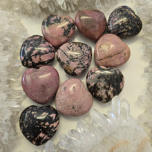 Load image into Gallery viewer, Rhodonite Hearts - Black