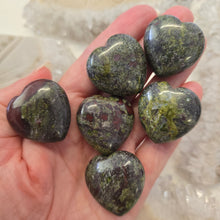 Load image into Gallery viewer, Dragon Blood Jasper Hearts