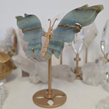 Load image into Gallery viewer, Blue Onyx Butterfly Wings