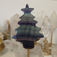 Load image into Gallery viewer, Rainbow Fluorite Christmas Tree with Stand