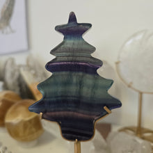 Load image into Gallery viewer, Rainbow Fluorite Christmas Tree with Stand