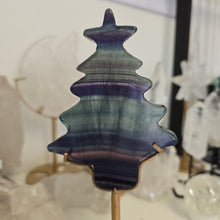 Load image into Gallery viewer, Rainbow Fluorite Christmas Tree with Stand