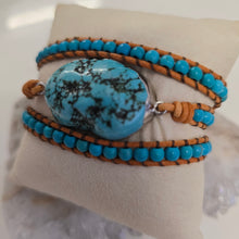 Load image into Gallery viewer, Turquoise Wrap Bracelet