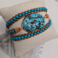 Load image into Gallery viewer, Turquoise Wrap Bracelet