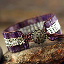 Load image into Gallery viewer, Tibetan Amethyst Wrap Bracelet