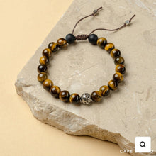 Load image into Gallery viewer, Men's Tiger's Eye Tibetan Bracelet