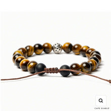 Load image into Gallery viewer, Men's Tiger's Eye Tibetan Bracelet