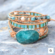 Load image into Gallery viewer, Healing Amazonite Protection Wrap Bracelet