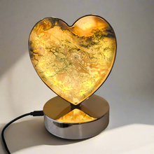Load image into Gallery viewer, Moss Agate Heart Lamp