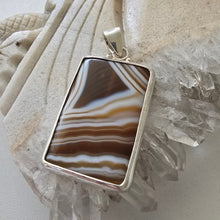 Load image into Gallery viewer, Brown Agate Sterling Silver Pendant