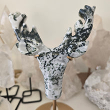 Load image into Gallery viewer, Moss Agate Deer Head