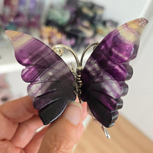 Load image into Gallery viewer, Magenta Fluorite Butterfly