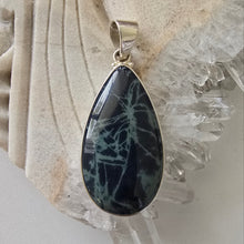 Load image into Gallery viewer, Spiderweb Obsidian Sterling Silver Pendant