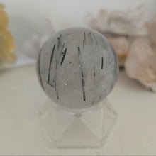 Load image into Gallery viewer, Black Tourmaline in Quartz Sphere