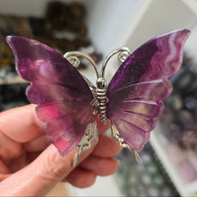 Load image into Gallery viewer, Magenta Fluorite Butterfly