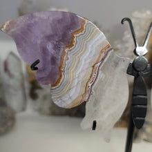 Load image into Gallery viewer, Amethyst Crazy Lace Agate Butterfly Wings