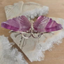 Load image into Gallery viewer, Magenta Fluorite Butterfly