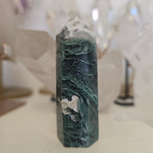 Load image into Gallery viewer, Moss Agate Tower