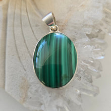 Load image into Gallery viewer, Malachite Sterling Silver Pendant