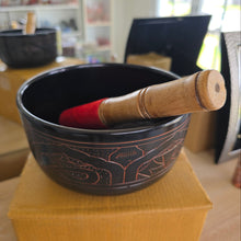 Load image into Gallery viewer, Singing Bowl - Buddha Black - 15 cm