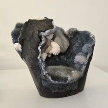 Load image into Gallery viewer, Blue Chalcedony with Mordenite and Calcite - Sugar Druze
