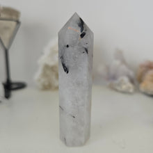 Load image into Gallery viewer, Black Tourmaline in Quartz Tower