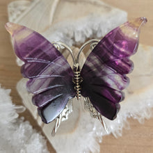 Load image into Gallery viewer, Magenta Fluorite Butterfly