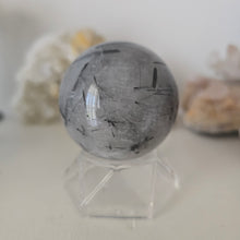 Load image into Gallery viewer, Black Tourmaline in Quartz Sphere