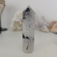 Load image into Gallery viewer, Black Tourmaline in Quartz Tower