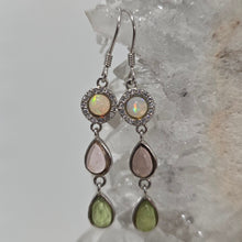 Load image into Gallery viewer, Opal and Tourmaline S/S Earrings