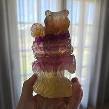 Load image into Gallery viewer, Rainbow Fluorite Owl