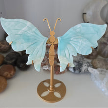 Load image into Gallery viewer, Blue Aragonite Butterfly Wings