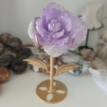 Load image into Gallery viewer, Amethyst Rose on Stand