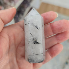 Load image into Gallery viewer, Black Tourmaline in Quartz Tower