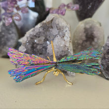 Load image into Gallery viewer, Aura Kyanite Dragonfly - Rainbow